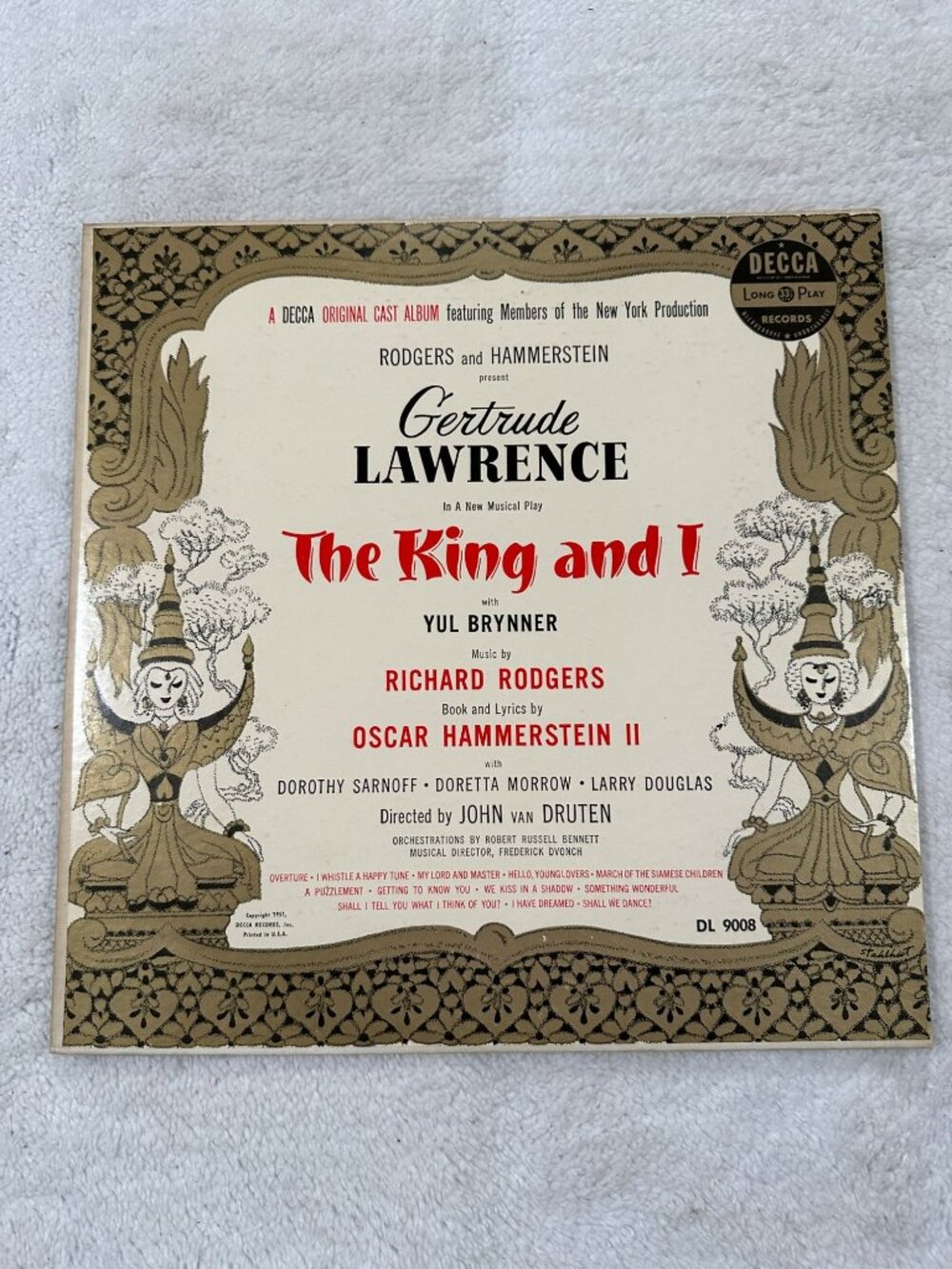 The King And I Rodgers & Hammerstein 1951 Original Cast Vinyl 33 RPM Decca